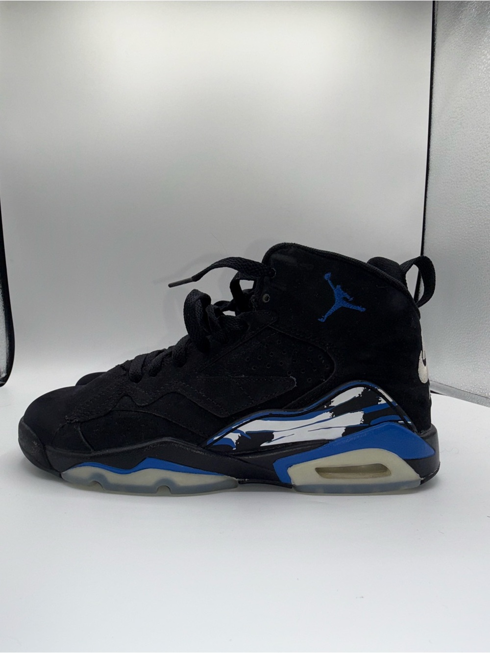 Jordan Kids Black and Blue Sneakers
